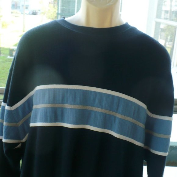 ❤️ COLO WEAR Men's Blue Outdoor Top SIZE XL 100% Cotton Knit Sweater - Picture 5 of 7